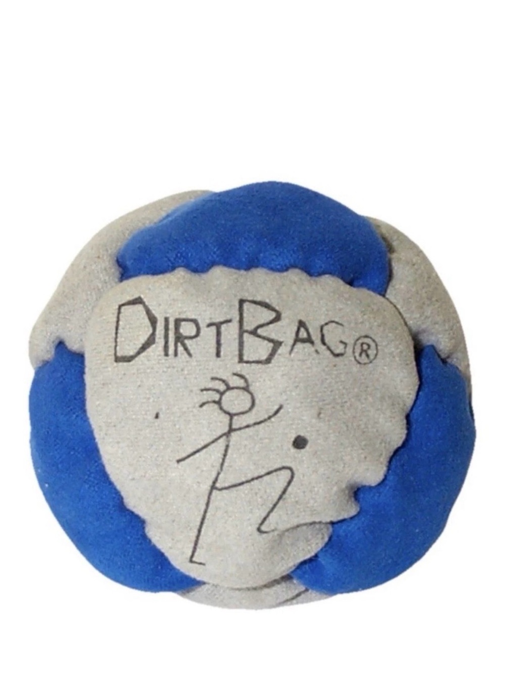 World Footbag DirtBag Classic Hacky Sack - Blue & Gray Sand Filled
